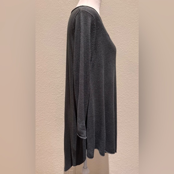 Joan Vass Studio Oversized Asymmetric Tunic – Dark Sage Green – Size M - Picture 11 of 14